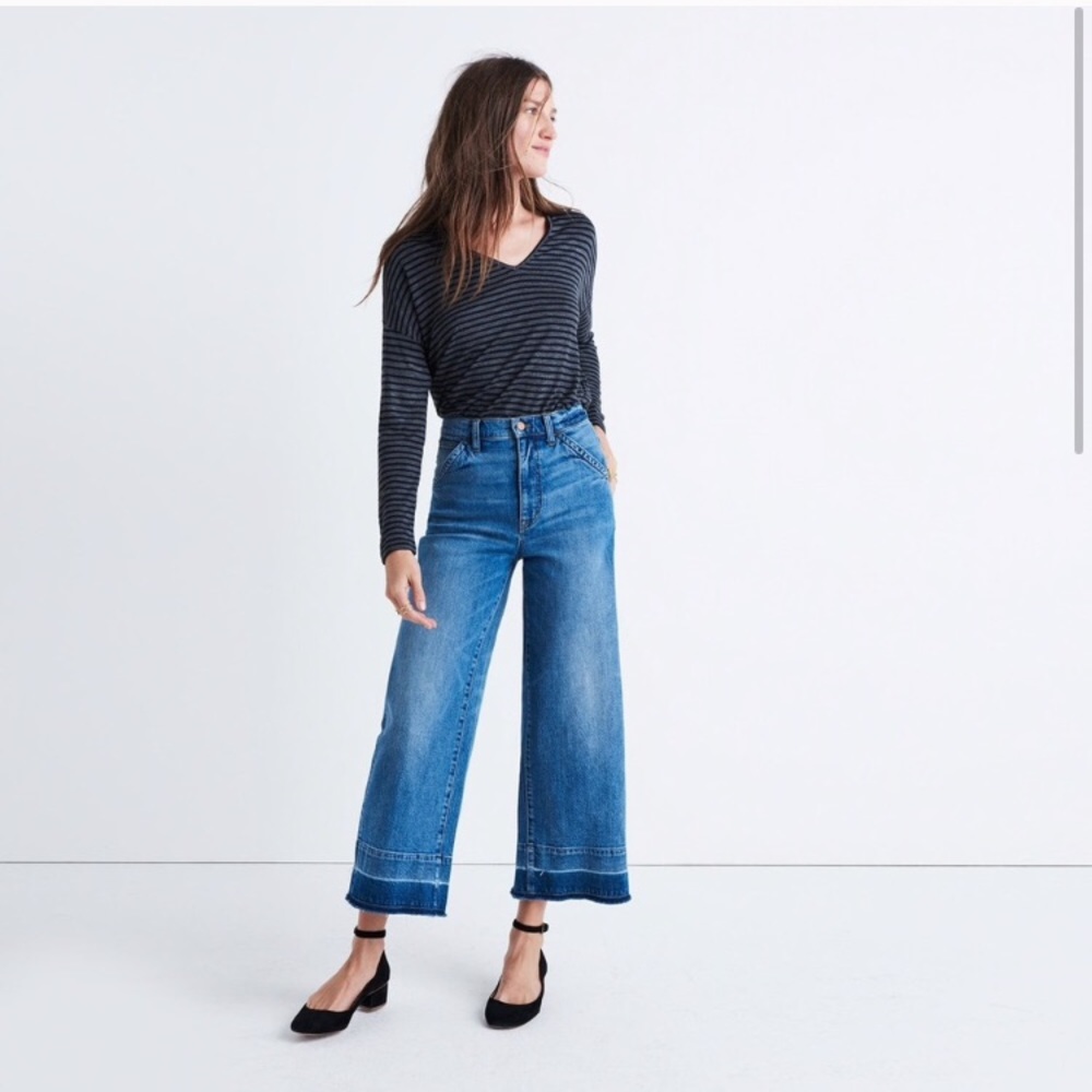 Madewell Wide Leg Crop Jeans